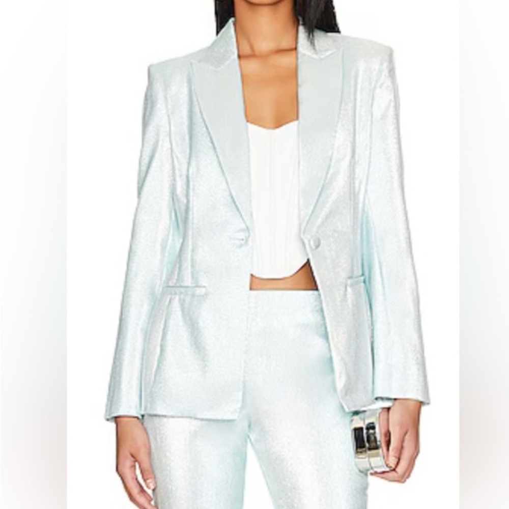 Amanda Uprichard Ice Blue Pantsuit